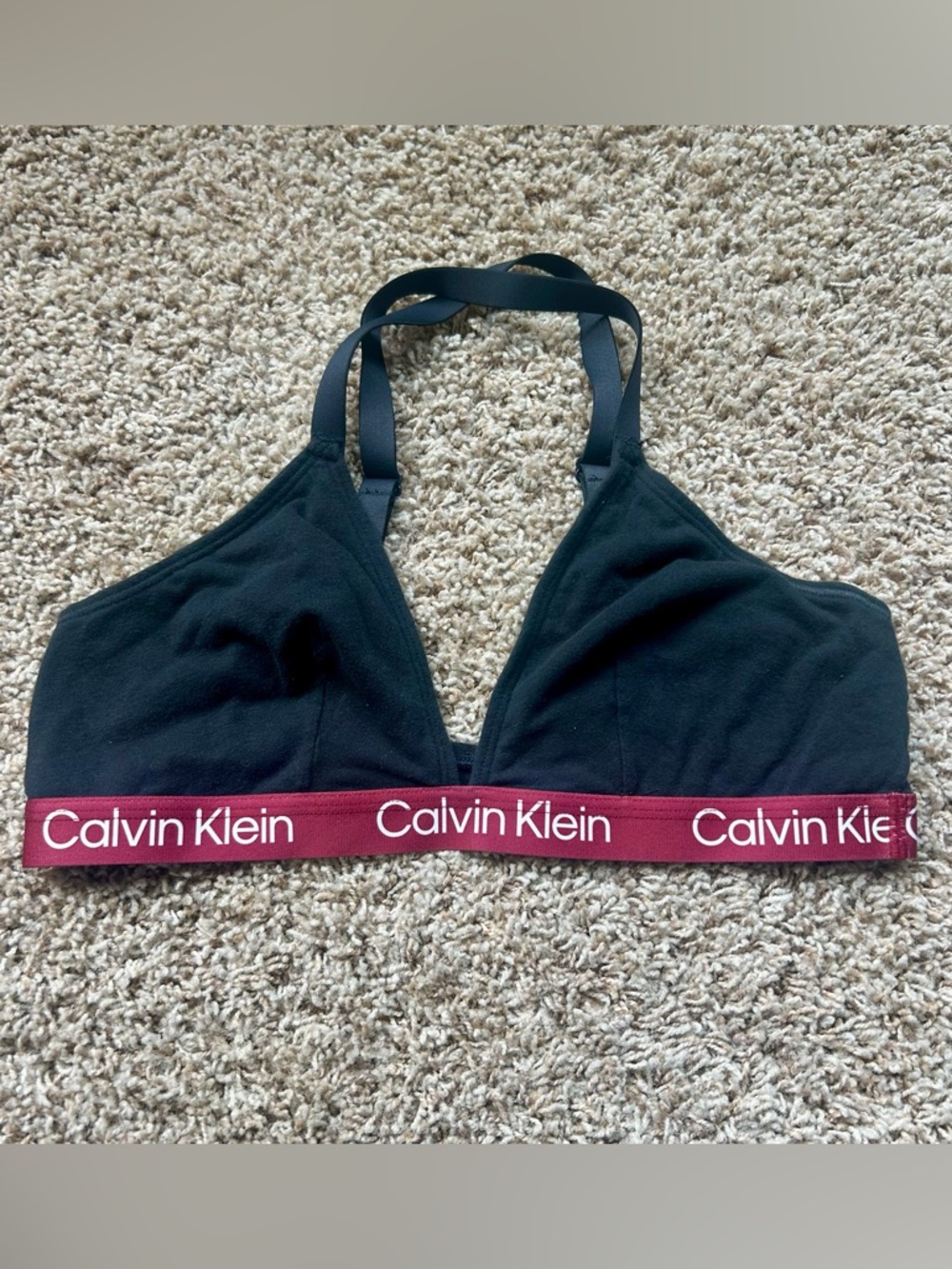 Calvin Klein Black/Maroon Bralette